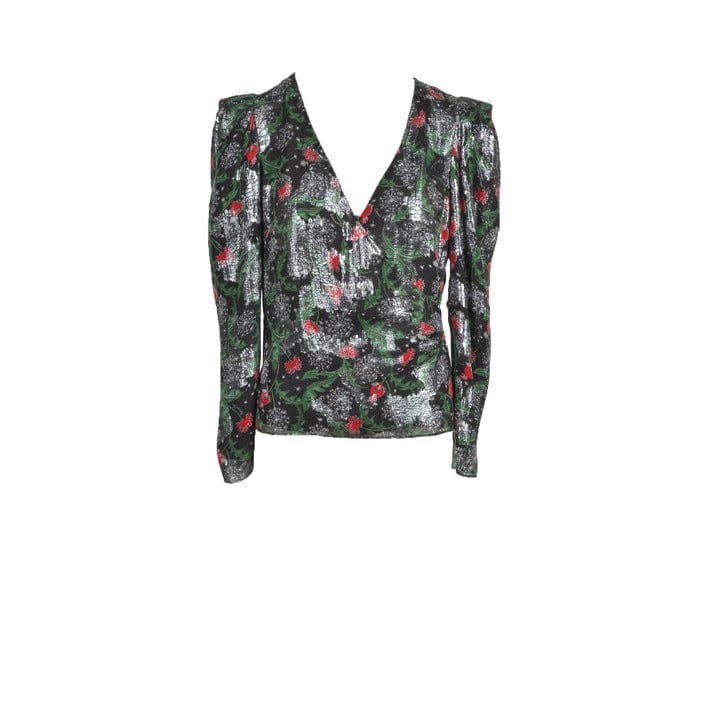 Patrizia Pepe Printed Blouse Designs Black Colour Women Blouse