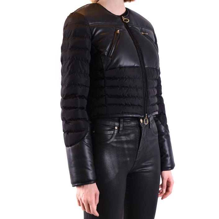 Pinko Clothing Jackets Black / 44_IT Pinko Black Leather Women's Coats Jacket