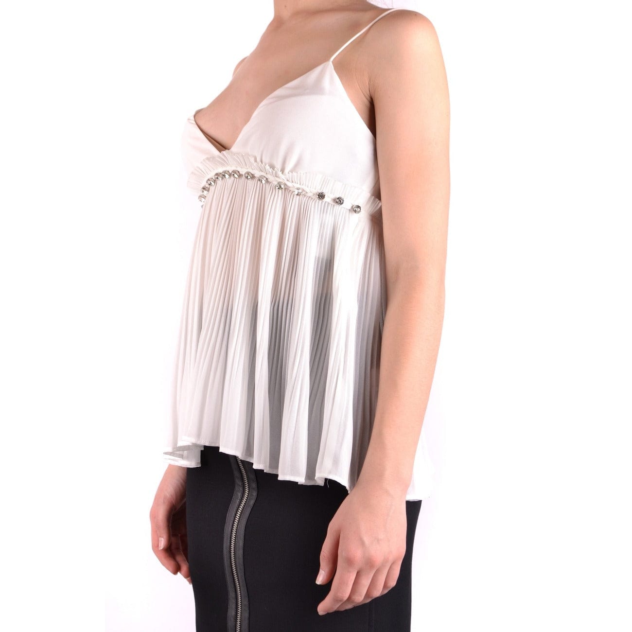 Pinko Clothing Tops white / 44_IT Pinko White Tops For Women Top