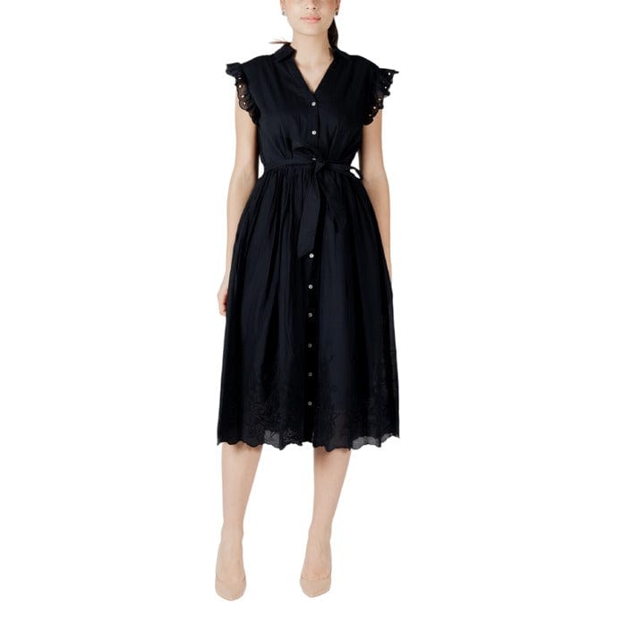 Vila Clothes Midi Black Dresses For Women